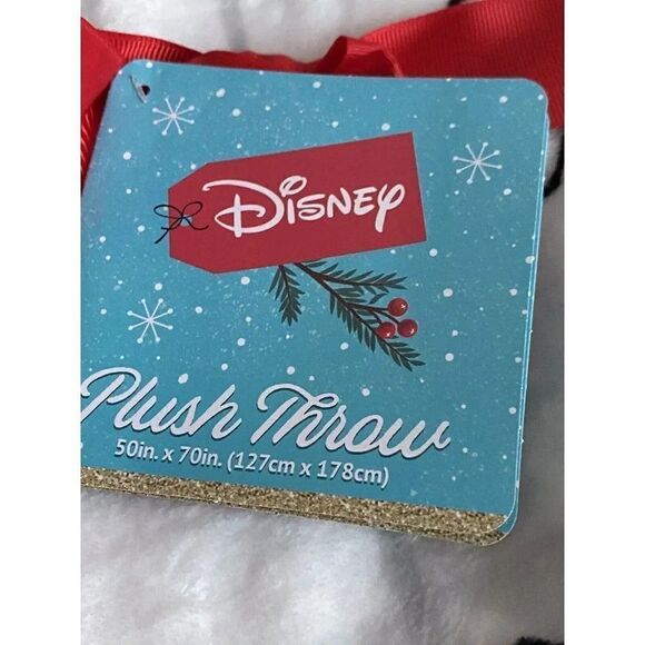Disney Mickey Minnie Mouse Christmas Sledding Soft Plush Throw Blanket 50x70” - Picture 3 of 11